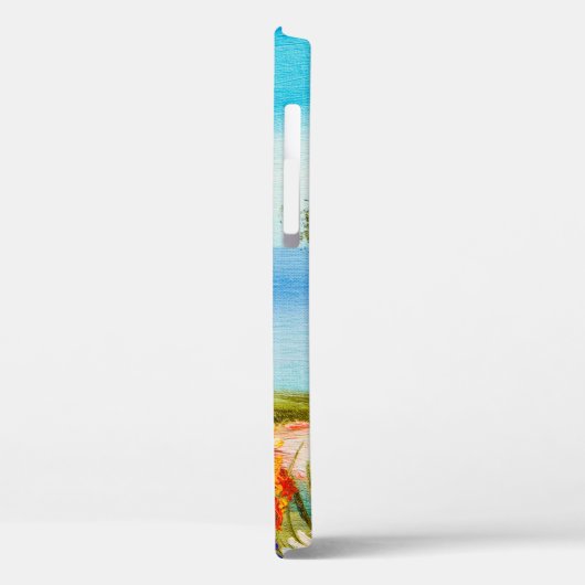 海の近くのカモミール畑に花を描く油絵 Case-Mate iPhoneケース (裏面 / 左)
