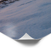 海の近凍っていくの雪の森の夕日 ポスター (コーナー)