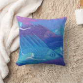 「海の遊牧民」ファンタジーアート、魚、人魚、海 クッション (ブランケット)