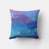 「海の遊牧民」ファンタジーアート、魚、人魚、海 クッション (裏面)