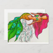 海の郵便はがきを交差させて下さい ポストカード (正面/裏面)