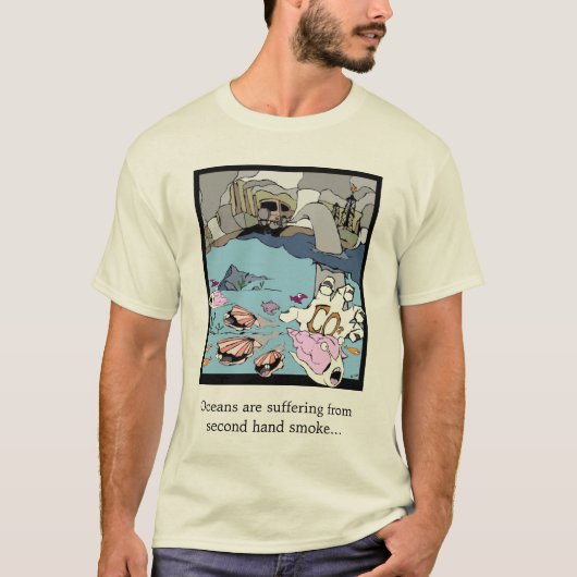 海の酸性化 Tシャツ (正面)