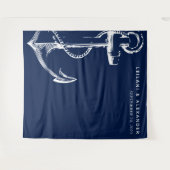 海の錨のウェディング タペストリー (正面(横))