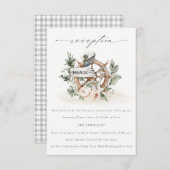 海の錨の花輪 ウェディングパーティ エンクロージャーカード (正面/裏面)