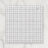 海の錨の車の葉の花のウェディングシャワー フェイバータグ (裏面)