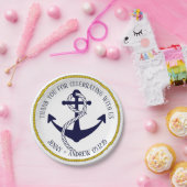 海の錨カスタム結婚式用紙皿 ペーパープレート (パーティー)