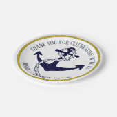 海の錨カスタム結婚式用紙皿 ペーパープレート (アングル)