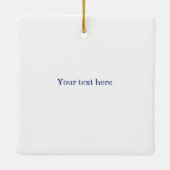 海の錨カスタム（白と青） セラミックオーナメント (裏面)