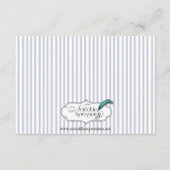 海の錨 グレーのストライプ 結婚式 披露宴 エンクロージャーカード (裏面)