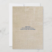 海の錨 ヴィンテージ ネイビー 結婚式招待状 招待状 (裏面)