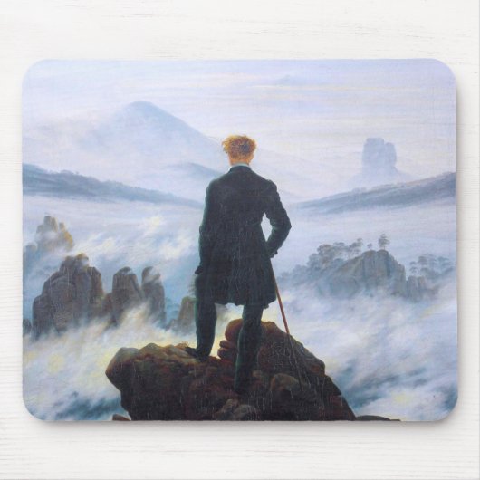 海の霧の上を放浪カスパルDavid Friedrich マウスパッド (正面)