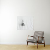 海の霧の中で孤立した岩 タペストリー (インサイチュ(横))