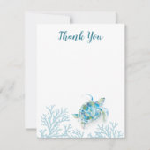 海の青い水の色の下にウミガメありがとう (正面)