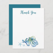 海の青い水の色タコありがとう (正面/裏面)