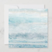 海の青い波のビーチ ウェディング セーブザデート (裏面)