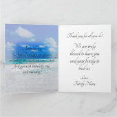 海の青い波の牧師の評価 サンキューカード (内部)