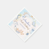 海の青い海の生命の誕生日パーティーの下 スタンダードカクテルナプキン (角)