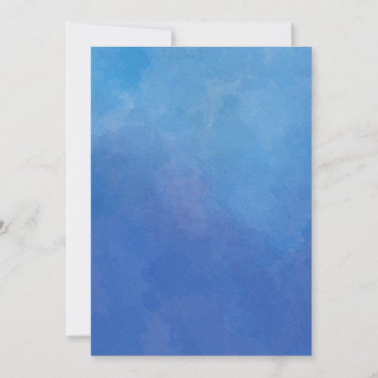 海の青い海の誕生日の招待の下 招待状 (裏面)