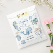 海の青い男の子の水色のベビーシャワーの下 フェイバーバッグ (封をした状態)