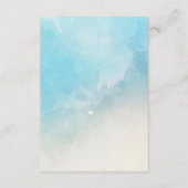 海の青い男の子の赤ちゃんシャワーおむつラッフルの下 エンクロージャーカード (裏面)