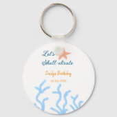 海の青い誕生日の下で貝打ちしよう キーホルダー (裏面)