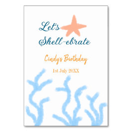 海の青い誕生日の下で貝打ちしよう テーブルナンバー