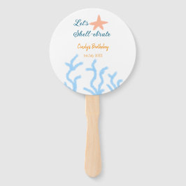 海の青い誕生日の下で貝打ちしよう ハンドファン