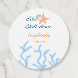 海の青い誕生日の下で貝打ちしよう フェイバータグ