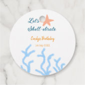 海の青い誕生日の下で貝打ちしよう フェイバータグ (裏面)