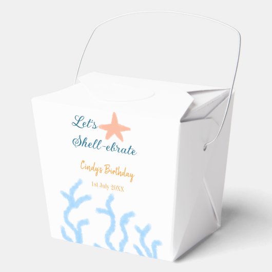 海の青い誕生日の下で貝打ちしよう フェイバーボックス (正面)