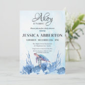 海の青い赤ちゃんシャワーの下の男の子だ 招待状 (スタンド正面)