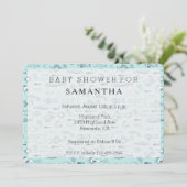 海の青い魚のベビーシャワー 招待状 (スタンド正面)