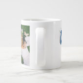 海の青と夫の写真文字ジャイアントコーヒーマグ ジャンボコーヒーマグカップ (裏面)