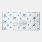 海の青と白のヒトデかわいい デスクマット (キーボード&マウス)