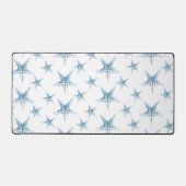 海の青と白のヒトデかわいい デスクマット (正面)