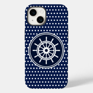 海の青と白の美しい船の車輪 Case-Mate iPhone 14ケース