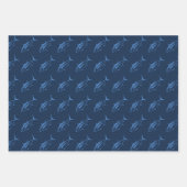 海の青に青を帯びたアゲアン産のマグロ ラッピングペーパーシート (正面3)