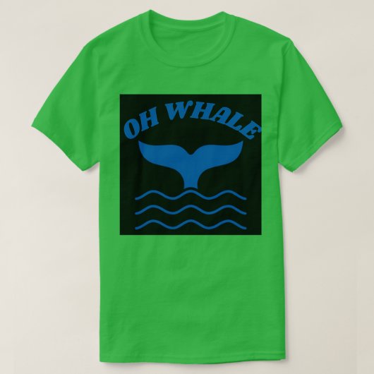 海の青のオホエールテール Tシャツ (デザイン正面)