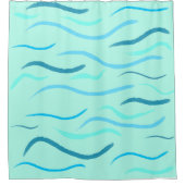 海の青 シャワーカーテン (正面)