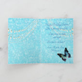 海の青 水彩人魚のグリーティングカード カード (内部)