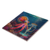 「海の静か捕虜」 – タコポートレート タイル (側面)