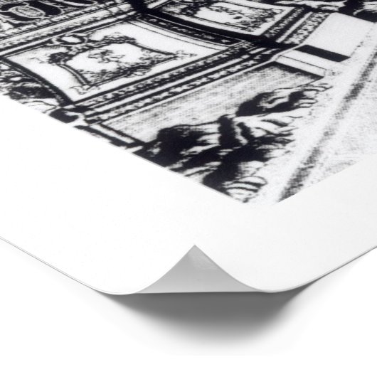 海の静けさの宮殿と水時計 ポスター (角)