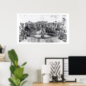 海の静けさの宮殿と水時計 ポスター (ホームオフィス)