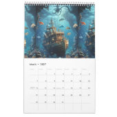 海の静けさ – 波の下の旅 カレンダー (3月 2027)