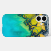 海の静寂:穏やかな海の岬 Case-Mate iPhoneケース (裏面 (横))