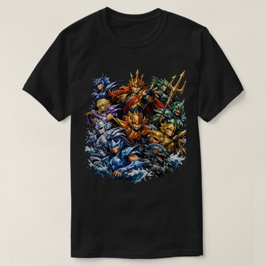 海の領域の伝説の戦士たち Tシャツ (デザイン正面)