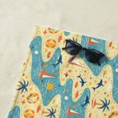 海の風が私の心を落ち着かせる ビーチタオル (インサイチュ)