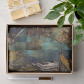 海の風変わりコラージュのデコパージュの下の王の男性 薄葉紙 (ギフト)