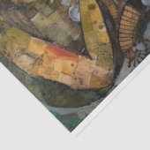 海の風変わりコラージュのデコパージュの下の王の男性 薄葉紙 (詳細)