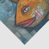 海の風変わりコラージュのデコパージュの下の王の男性 薄葉紙 (詳細)